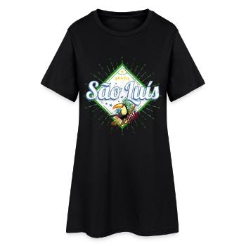São Luís Maranhão Brasilien Retro Tukan Souvenir - Frauen T-Shirt-Kleid - Schwarz - Vorne