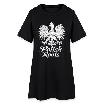 Polish Roots – Vintage Eagle Polish Roots - Women’s T-Shirt Dress - black - Front