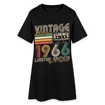 Vintage, 1966, Vintage Retro, Cadeau d’anniversaire - Robe T-shirt Femme - noir - Devant