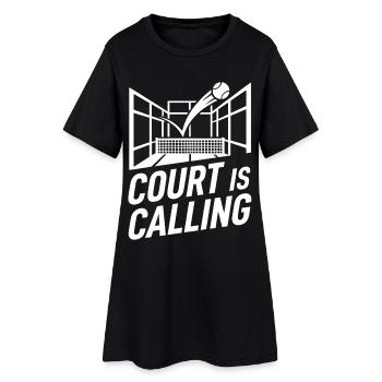 Le Court appelle le tennis de padel un sport de style de vie - Robe T-shirt Femme - noir - Devant