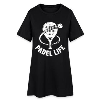 Padel Life Tennis avec raquette - Robe T-shirt Femme - noir - Devant