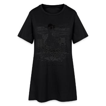 Lustige Gans, ich wohne hier jetzt, Baseball - Frauen T-Shirt-Kleid - Schwarz - Vorne