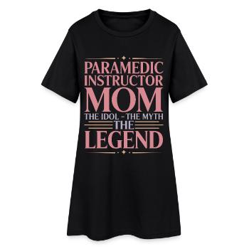 Paramedic Instructor Mom The Idol The EMS Trainer - Frauen T-Shirt-Kleid - Schwarz - Vorne
