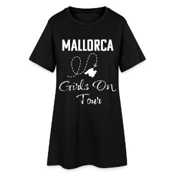 Majorque, les filles en tournée - Robe T-shirt Femme - noir - Devant