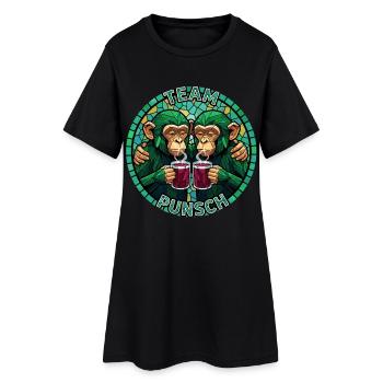 Team Punch Monkey Mulled Wine - Women’s T-Shirt Dress - black - Front