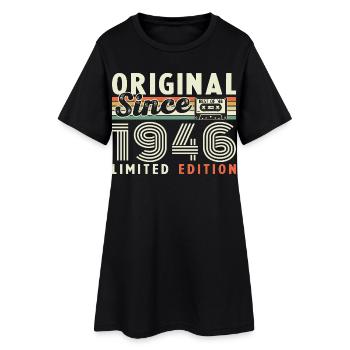 1946 Vintage Rétro Cadeau D'anniversaire - Robe T-shirt Femme - noir - Devant