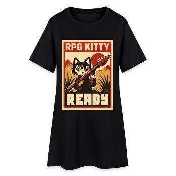 RPG Kitty Ready Poster - Women’s T-Shirt Dress - black - Front