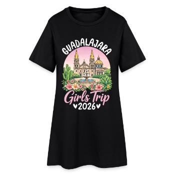 Guadalajara Girls Trip 2026 - Frauen T-Shirt-Kleid - Schwarz - Vorne
