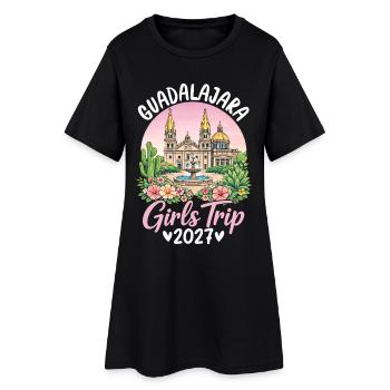 Guadalajara Girls Trip - Frauen T-Shirt-Kleid - Schwarz - Vorne