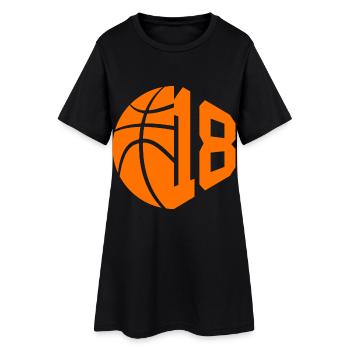 NUMBER 18 BASKETBALL 18TH BIRTHDAY - Women’s T-Shirt Dress - black - Front
