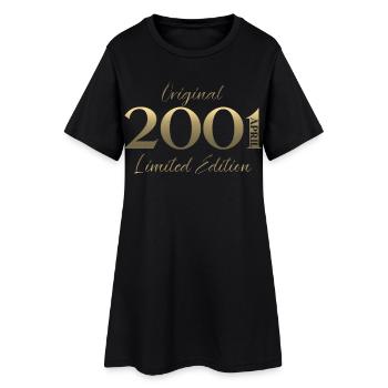 Cadeau du 25e anniversaire Mari Original avril 2001 - Robe T-shirt Femme - noir - Devant