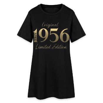 Cadeau du 70e anniversaire Mari Original avril 1956 - Robe T-shirt Femme - noir - Devant