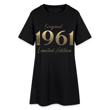 Cadeau du 65e anniversaire Mari Original avril 1961 - Robe T-shirt Femme - noir - Devant