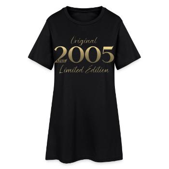 Cadeau du 21e anniversaire Mari Original avril 2005 - Robe T-shirt Femme - noir - Devant