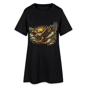 Majestueux aigle royal kazakh - Robe T-shirt Femme - noir - Devant