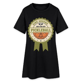 Pickleball S’amuse et découvre Un Joueur Drôle - Robe T-shirt Femme - noir - Devant