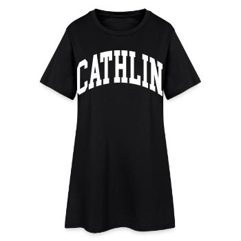 Cathlin - Robe T-shirt Femme - noir - Devant