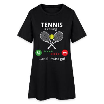 tennis  - Robe T-shirt Femme - noir - Devant