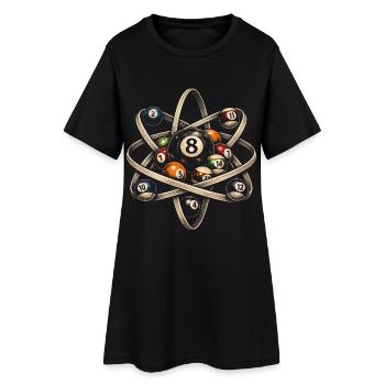 Physique du billard à 8 billes - Robe T-shirt Femme - noir - Devant