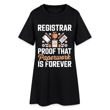 Les papiers de preuve du registraire sont éternels - Robe T-shirt Femme - noir - Devant