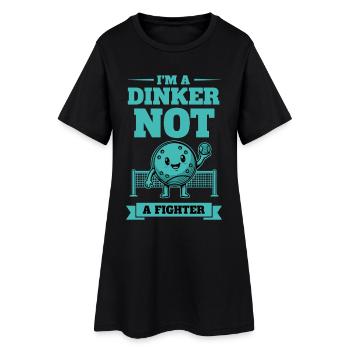 Joueur drôle de pickleball Dinker Pas un combattant Amour - Robe T-shirt Femme - noir - Devant