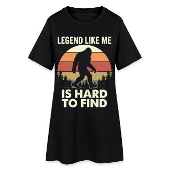 Legend Like Me Bigfoot Humor - Frauen T-Shirt-Kleid - Schwarz - Vorne