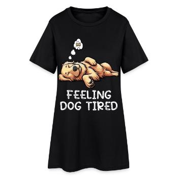 Golden Retriever Goldie Goldies fatigué - Robe T-shirt Femme - noir - Devant