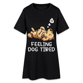 Golden Retriever Goldie Goldies fatigué - Robe T-shirt Femme - noir - Devant