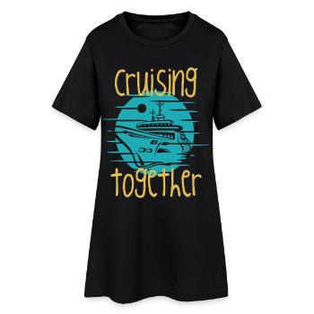 Graphique du bateau de croisière ensemble - Robe T-shirt Femme - noir - Devant
