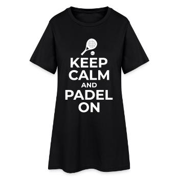 Reste calme et adopte un style de vie sportif - Robe T-shirt Femme - noir - Devant