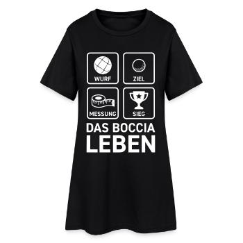 Das Boccia Leben Sport Leidenschaft Hobby Style - Frauen T-Shirt-Kleid - Schwarz - Vorne