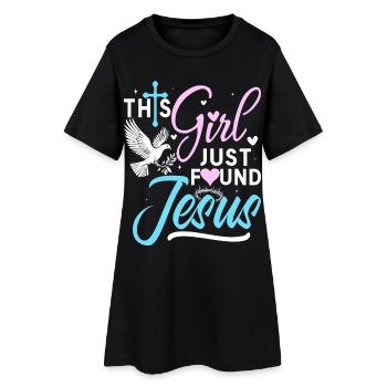 Cette fille a simplement foi en Jésus en tant que chrétienne - Robe T-shirt Femme - noir - Devant