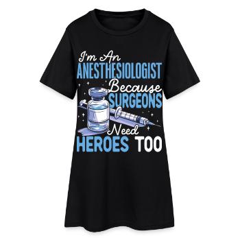 Je suis anesthésiste parce que les chirurgiens en ont besoin - Robe T-shirt Femme - noir - Devant