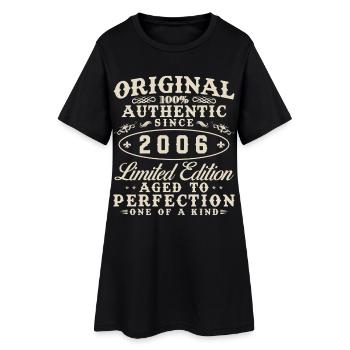 2006 Vintage Retro Birthday Gift - Women’s T-Shirt Dress - black - Front