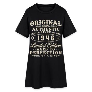 1946 Vintage Rétro Cadeau D'anniversaire - Robe T-shirt Femme - noir - Devant