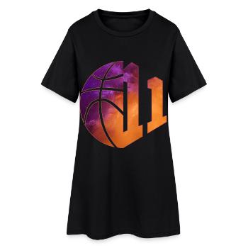 NUMMER 11 BASKETBALL 11. GEBURTSTAG - Frauen T-Shirt-Kleid - Schwarz - Vorne
