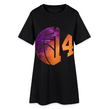 NUMBER 14 BASKETBALL 14TH BIRTHDAY - Women’s T-Shirt Dress - black - Front