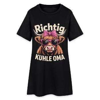 Muttertag Richtig Kuhle Oma - Beste Großmutter - Frauen T-Shirt-Kleid - Schwarz - Vorne