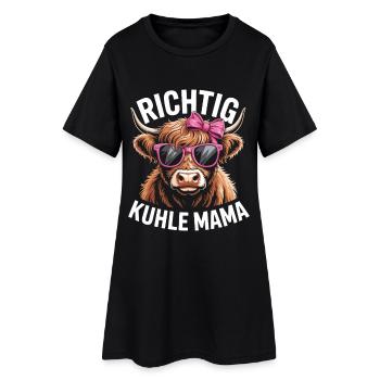 Muttertag Richtig Kuhle Mama - Beste Mutter - Frauen T-Shirt-Kleid - Schwarz - Vorne
