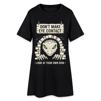 Bazyliszek Look At Your Own Risk - Women’s T-Shirt Dress - black - Front