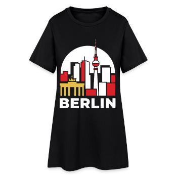 Tour de télévision Berlin Skyline - Robe T-shirt Femme - noir - Devant