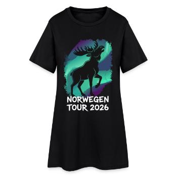 Norway Tour 2026 Moose - Women’s T-Shirt Dress - black - Front