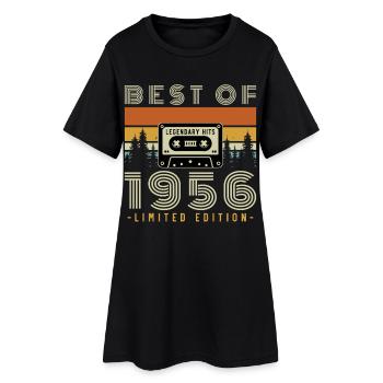 1956 Vintage Rétro Cadeau D'anniversaire - Robe T-shirt Femme - noir - Devant