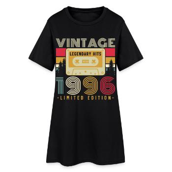 1996 Vintage Retro Birthday Gift - Women’s T-Shirt Dress - black - Front