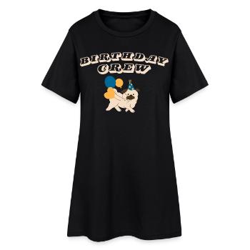 Birthday Crew - Women’s T-Shirt Dress - black - Front