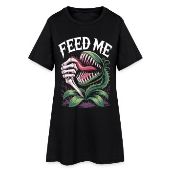 Nourris-moi T-shirt Plante carnivore - Robe T-shirt Femme - noir - Devant