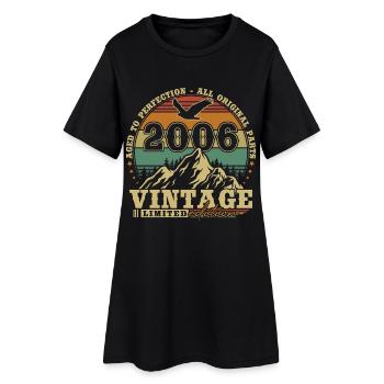 Vintage 2006 Vintage Rétro Cadeau d’anniversaire - Robe T-shirt Femme - noir - Devant