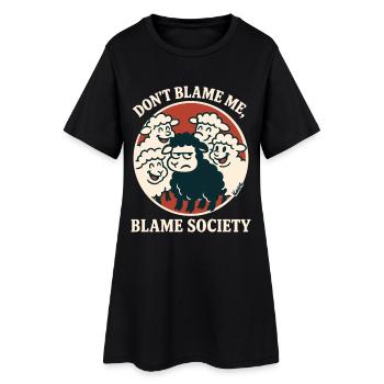 Blame Society Sheep Circle - Women’s T-Shirt Dress - black - Front