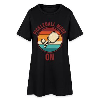 Pickleball Mode On Funny Player Pickle Ball Play - Women’s T-Shirt Dress - black - Front