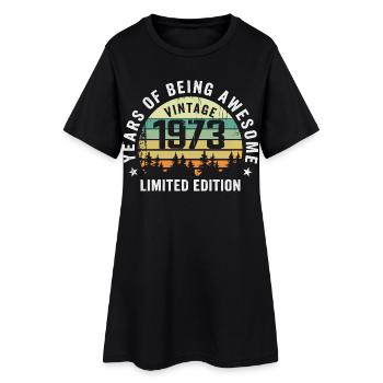 Légendaire depuis 1973, Édition Vintage 1973 Retro - Robe T-shirt Femme - noir - Devant